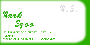 mark szoo business card